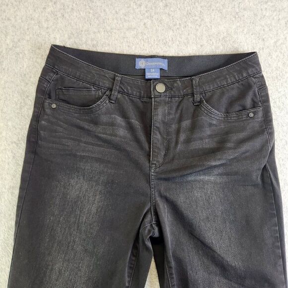 Democracy Ab Technology Jeans Womens 14 Black Ankle Tappered Comfort Waistband - Picture 2 of 16